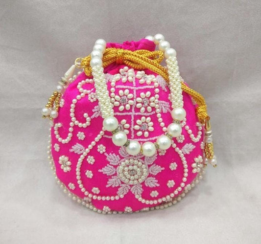 VS Beautiful Handwork Pearls Potli