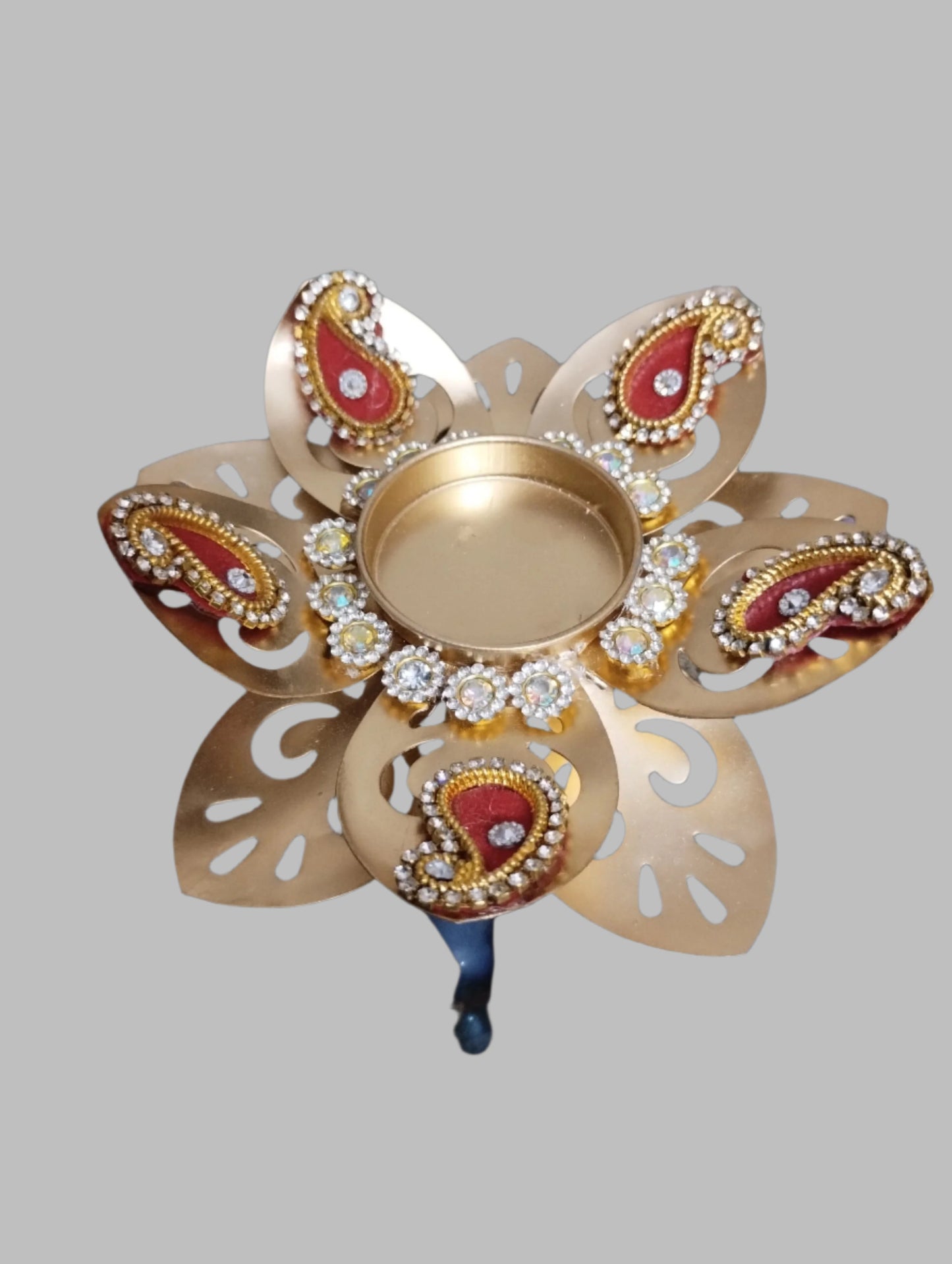 Metal Lotus Style Diya