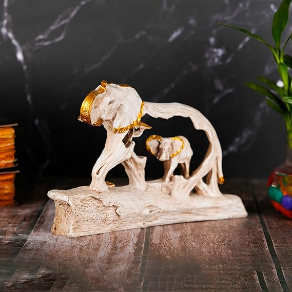 Mother and Child Elephant Showpiece Elephant Figurine Statue Showpiece. Size  11.5x7.5 inches
