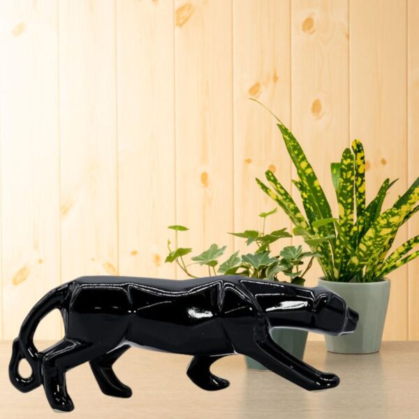 Black Panther Showpiece for Table Decor | Living Room | Office Decor, Size 16x5 inches