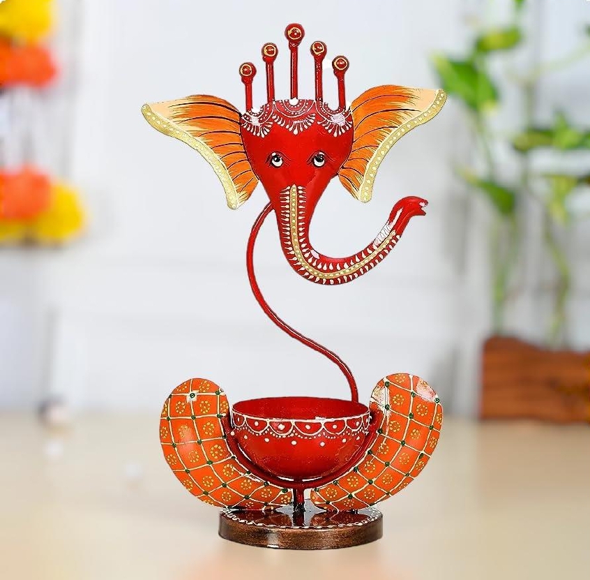 Metal Ganesha T-Light