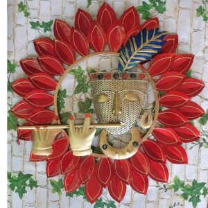 Iron Gold Rectangular Krishna Frame