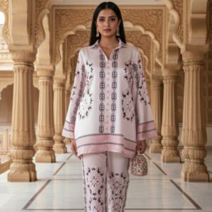 White Colour Turkish Coord Set